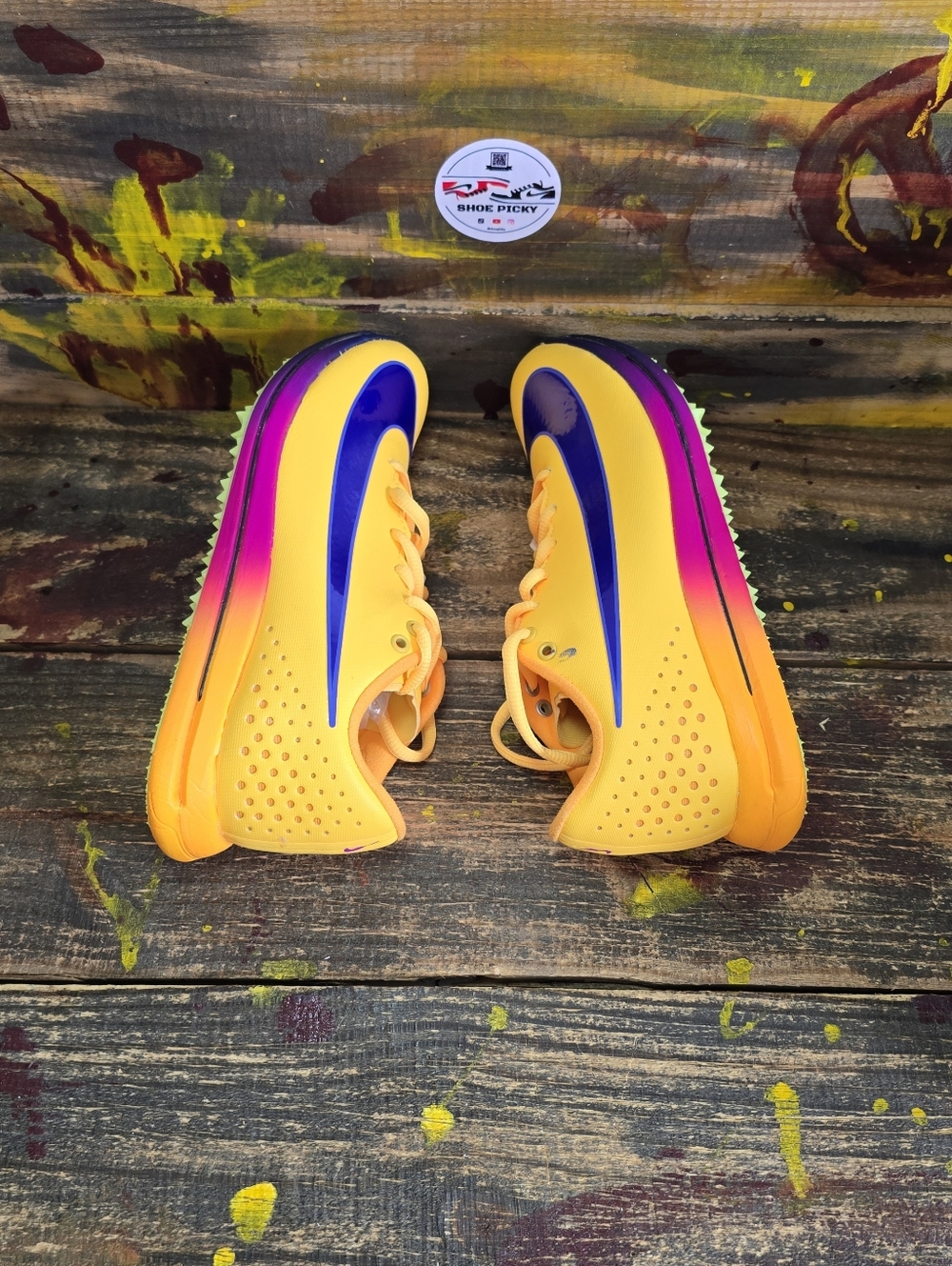 Nike Triple Jump Elite 3 Track Shoes Mens Sz 5.5 Citron Yellow HV6425-800 Spikes - Picture 4 of 8